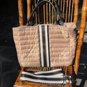 THINK ROYLN Neutral Shoulder Bag with Crossbody Strap